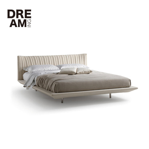 Shellon极简布艺双人悬浮床