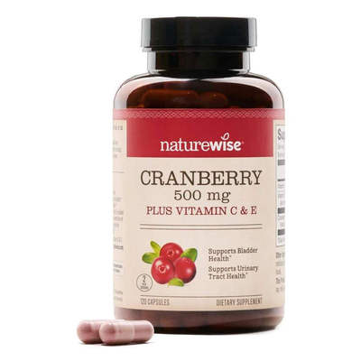 美国购NatureWise Cranberry蔓越莓+维生素E+VC 泌尿道和膀胱保健