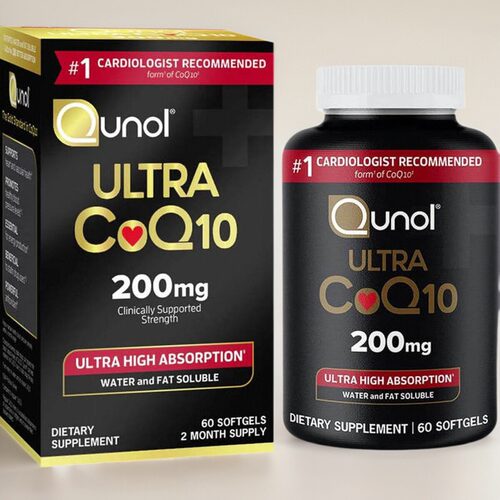 美国购成人辅酶Q10胶囊Qunol CoQ10 200mg心脑血管保健高吸收60粒