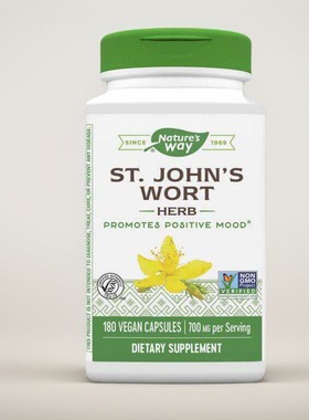 美国成人圣约翰草胶囊Nature's Way St. John’s Wort 情绪保持
