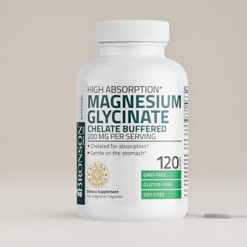 美国代购成人甘氨酸镁胶囊Bronson Magnesium Glycinate 情绪睡眠