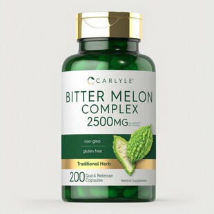 美国代购苦瓜胶囊成人血糖平衡Carlyle Bitter Melon2500毫克200