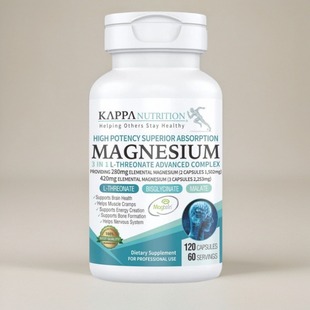 美国成人镁补充苏酸镁双甘氨酸螯合酸镁L-Threonate情绪睡眠压力