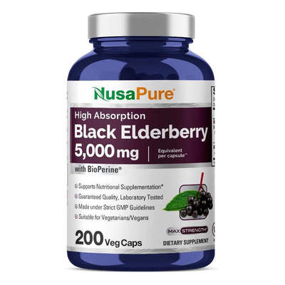 NusaPure Black Elderberry 50:1 黑接骨木高含量成人免疫力保健