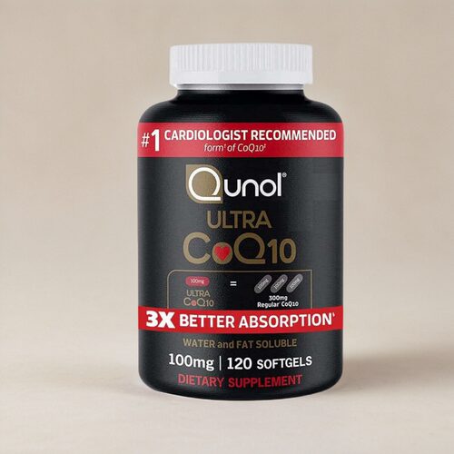 美国成人辅酶胶囊Qunol CoQ10 100mg吸收提升3倍心脑血管保健120