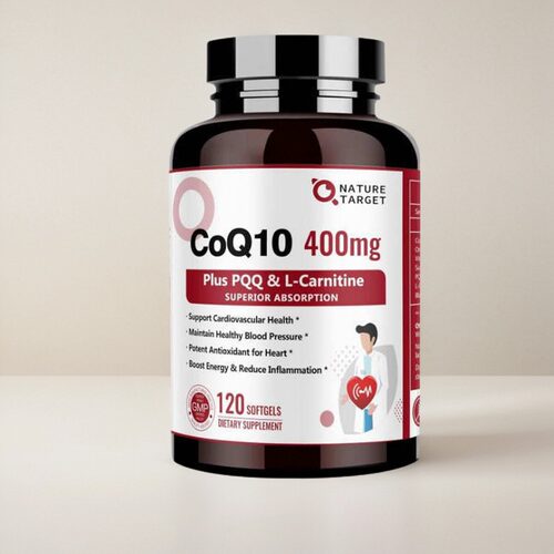 NATURE TARGET高吸收生物肽辅酶COQ10+PQQ左旋肉碱+鱼油 心脑保健
