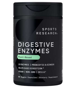 含有益生菌和姜的消化酶Sports Research Digestive Enzymes
