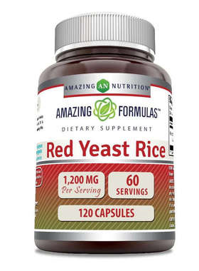 美国代购红曲米胶囊Red Yeast Rice 1200mg心脑血管健康保健120粒