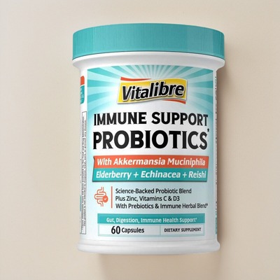 美国购成人益生菌免疫保健品Immune Probiotics益生元锌D3接骨木