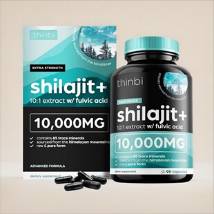 美国纯喜马拉雅树状脂胶囊10000mg Himalayan Shilajit免疫力保健