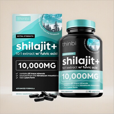 美国纯喜马拉雅树状脂胶囊10000mg Himalayan Shilajit免疫力保健