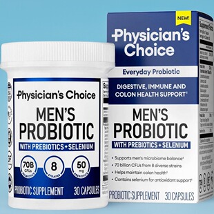 Physicians Choice美国男士益生菌胶囊男性消健康70 Billion30粒