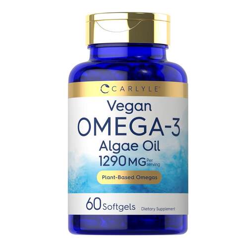 Carlyle Vegan Omega 3 素食鱼油胶囊Algae Oil成人心脑血管保健