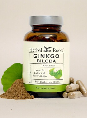 美国银杏胶囊Ginkgo Biloba 心脑健康 脑能力保健植物纯素食60粒