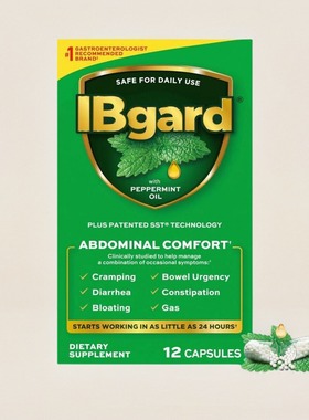 美国购薄荷油胶囊IBgard Gut Health肠健康Peppermint肠易激保健