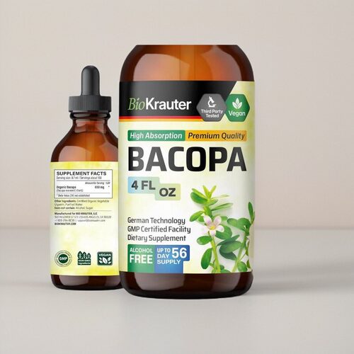 美国购Bacopa Monnieri假马齿苋口服液成人脑能量注意力保健素食