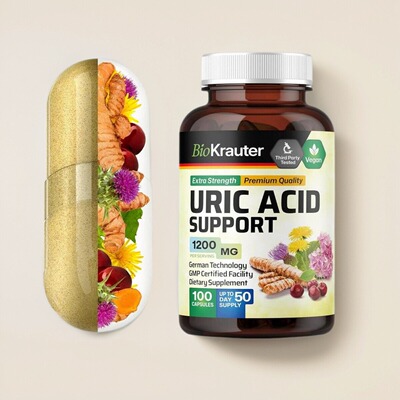 美国代购成人尿酸保健胶囊 Uric Acid酸樱桃水飞蓟姜黄复合Kidney
