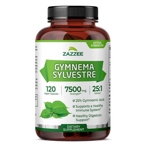 美国代购成人Zazzee Organic Gymnema Sylvestre 25:1高含量120粒