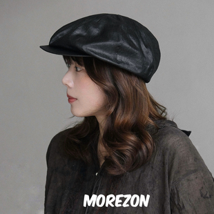 MOREZON【KREUZZZ Nongga】25AW新款简约百搭香云纱精致报童帽子