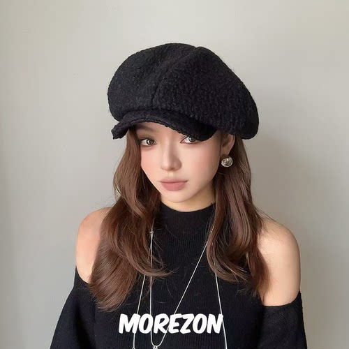 MOREZON【ETRE PAR LEE】秋冬新款潮人精致休闲百搭羊毛报童帽子