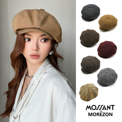 MOREZON【Mossant】26春夏新款潮人简约百搭棉麻透气八角报童帽子