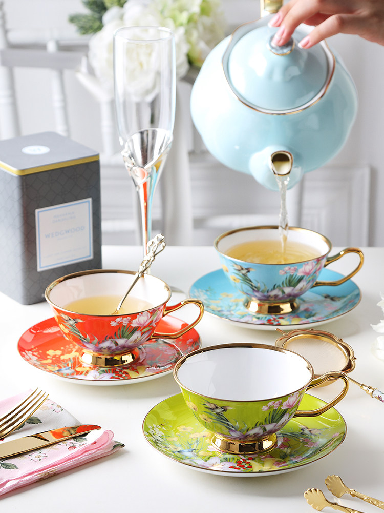 Yayoi Period Flowers and birds Bone China Coffee cup saucer Afternoon tea cup English New Chinese New Country Tide cup