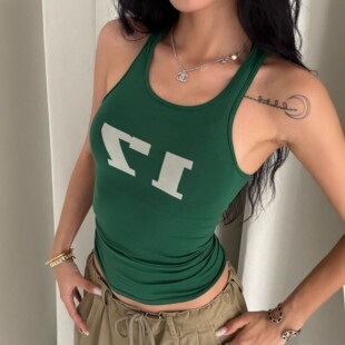 2025辣妹运动背心女无袖 显瘦健身衣跑步瑜伽服高弹 上衣美背修身