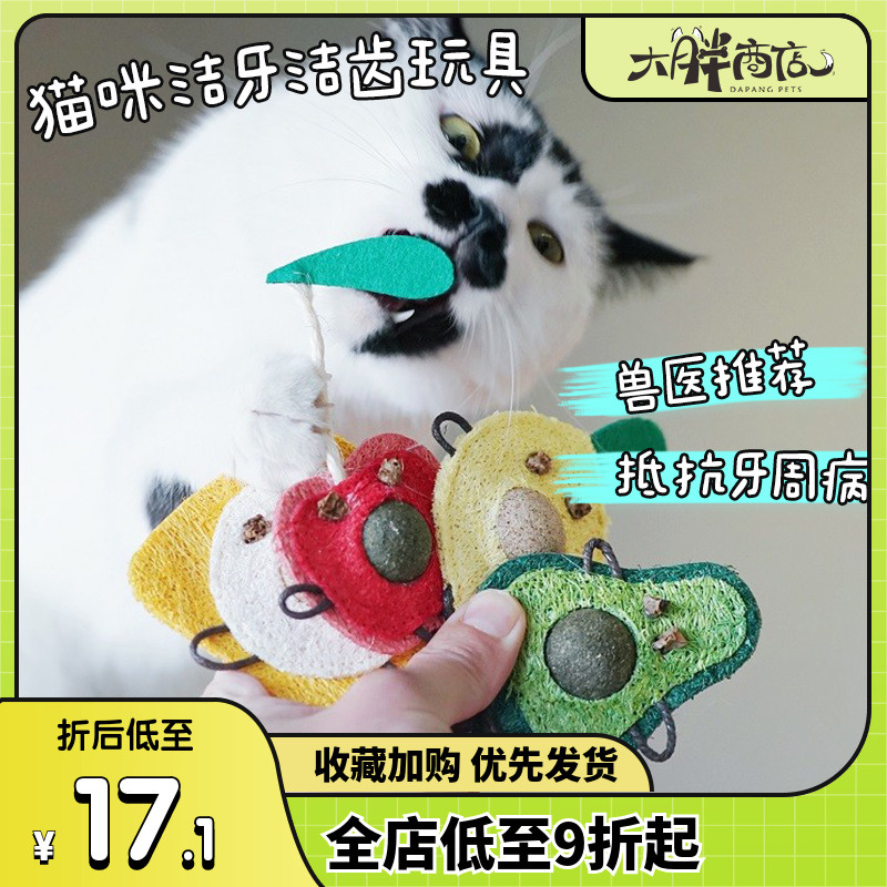 大胖商店 猫咪洁牙洁齿玩具 一拾吾木天蓼磨牙棒猫薄荷