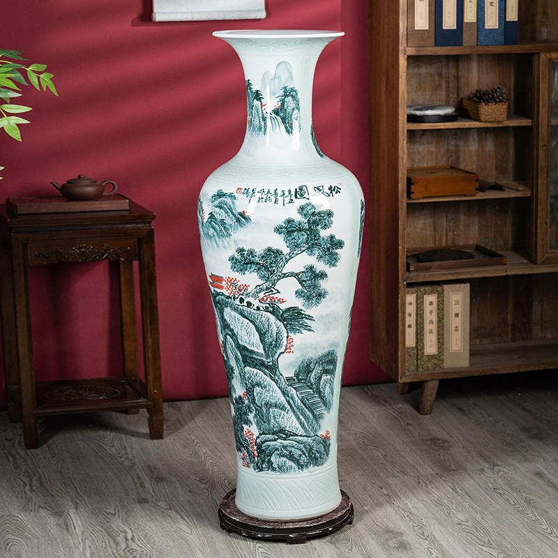 灵祺新中式陶瓷景德镇客厅大花瓶