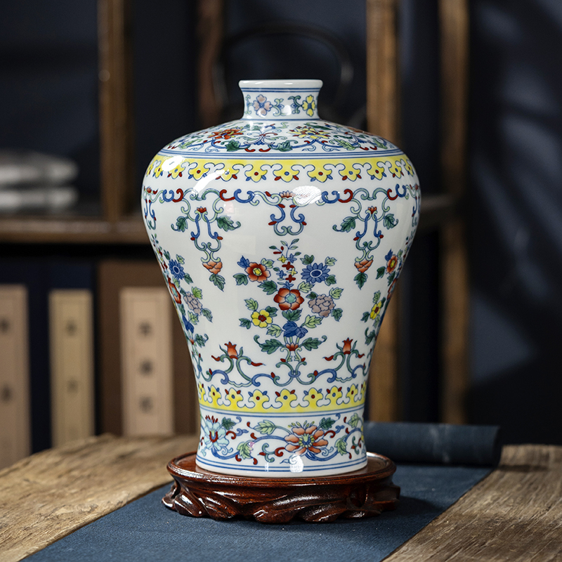 仿古陶瓷景德镇客厅玄关大号花瓶