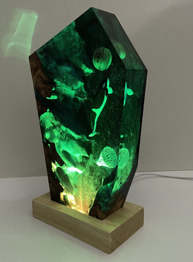 篮球羽毛球鲸鱼现代家居摆件透明氛围灯教师节中秋节生日节日礼物