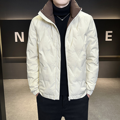 冬季新款休闲羽绒服外套男