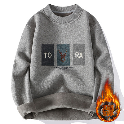 秋冬季加厚针织毛衣男