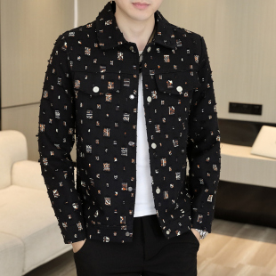 休闲潮流青年男装 外套男春秋款 衣服韩版 潮牌夹克翻领薄款 2026新款