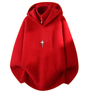 毛衣男秋冬季2025年新款加厚男装潮牌帅气连帽毛线衣服男士针织衫