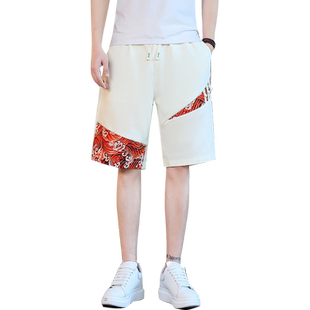 冰丝短裤男五分裤夏季宽松外穿大裤衩子青年男装速干中裤休闲裤子