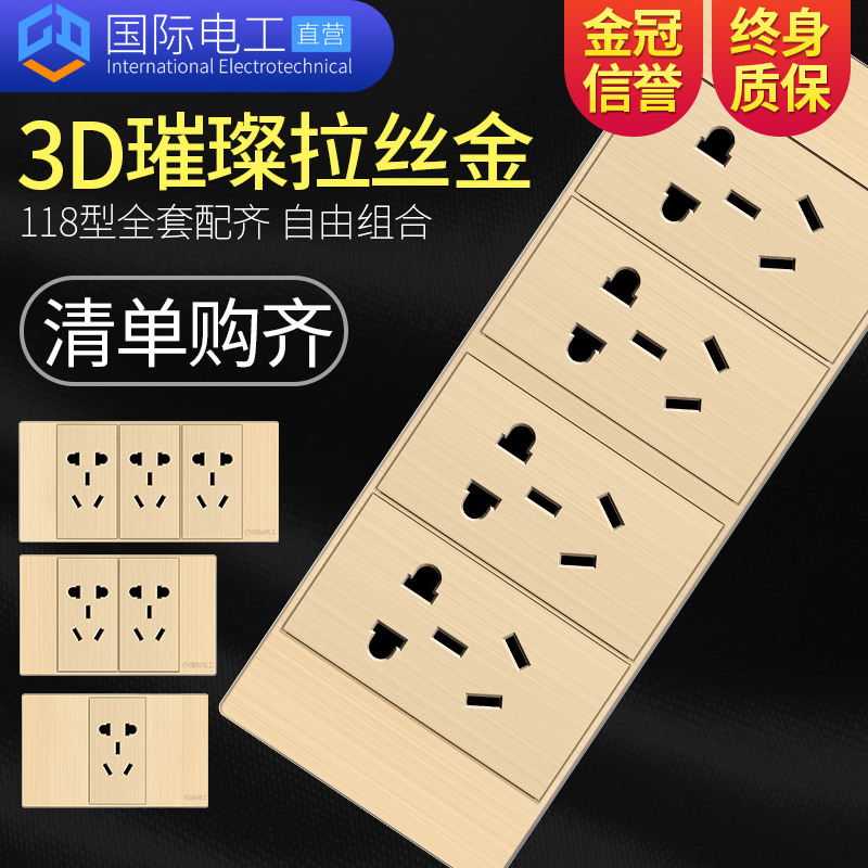 国际电工118型开关20墙壁多孔