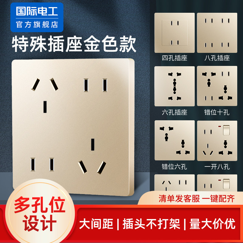 国际电工10A86型多孔插座图片