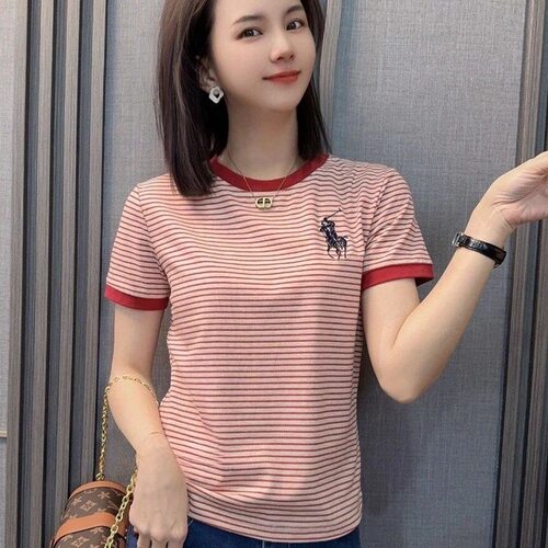 2025显瘦夏季洋气气质韩系减龄百搭短袖T恤小个子女装条纹码上衣