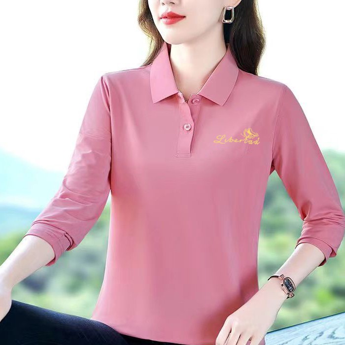 2026春秋新款时尚中老年女装热卖polo领翻领上衣潮流小衫大码女装