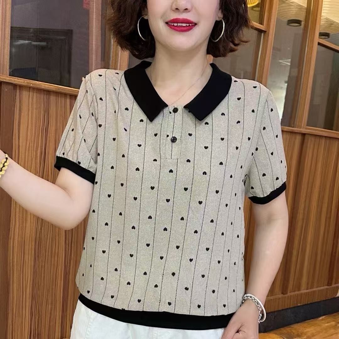 【芭拉婷】妈妈装流行欧若拉时尚潮牌女装宽松夏装女士独特漂亮小