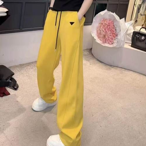 高腰香蕉阔腿裤女冬季2024新款运动裤抽绳小个子休闲运动宽松