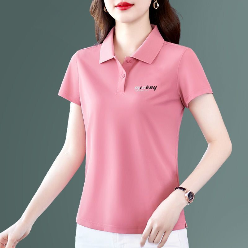【芭拉婷】短袖t恤女士POLO衫2026夏季2026新款大码女装中老年妈