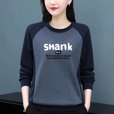 【芭拉婷】双面德绒圆领打底衫女春秋冬装韩版百搭欧货长袖T恤加