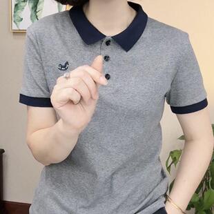 芭拉婷 減齡休閑夏季 氣質洋氣女裝 刺繡短袖 百 2025顯瘦T恤新款