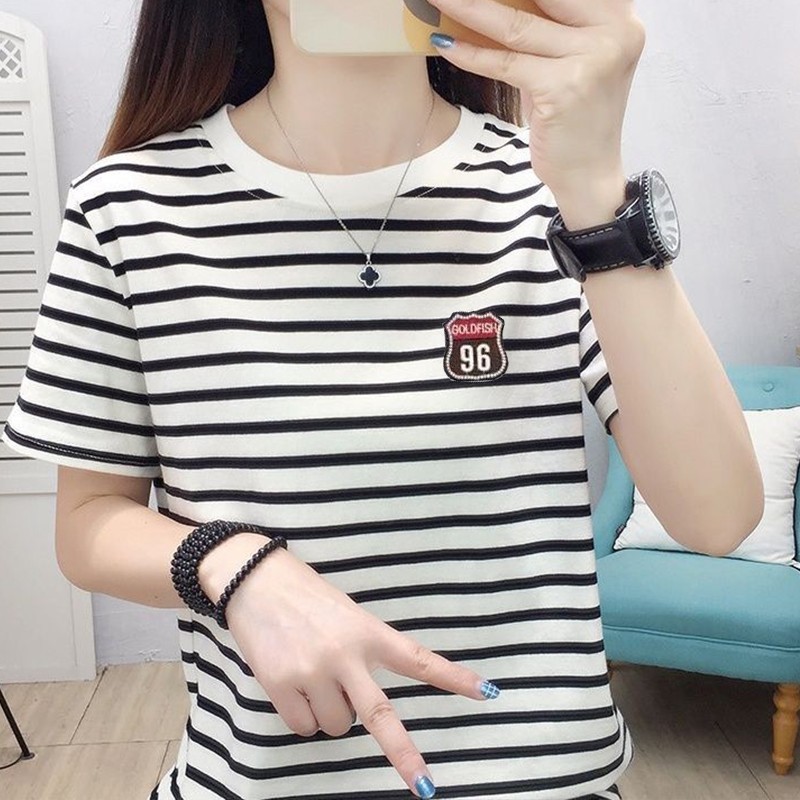 韩版修身显瘦上衣体恤衫2026夏季新款休闲妈妈装圆领女士t恤短袖