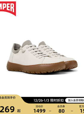 Camper看步女鞋Peu Serra新款时尚百搭休闲鞋舒适平底圆头皮鞋