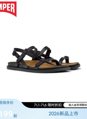 【新品】Camper看步女鞋Lluc Sandal简约舒适平底低跟夏季凉鞋