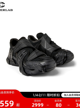 CAMPERLAB看步男女鞋Tormenta魔术贴厚底时尚老爹鞋黑色休闲鞋