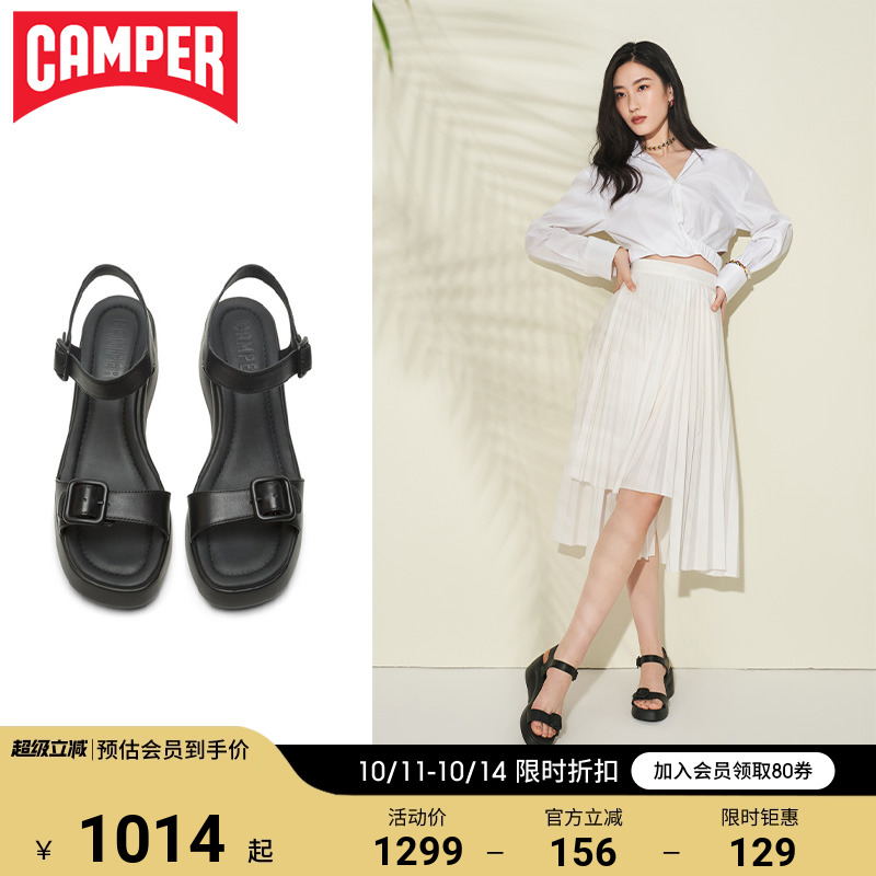 看步坡跟女鞋Camper坡跟